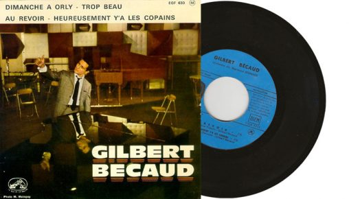 Gilbert Bécaud - Dimanche à Orly / Trop beau / Au Revoir - 7" vinyl EP from 1963